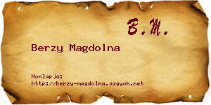Berzy Magdolna névjegykártya