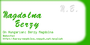 magdolna berzy business card